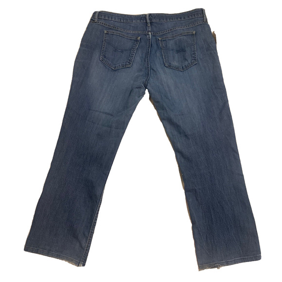 Eddie Bauer Bootcut Jeans Womens 16x33 Cotton Blue Denim Pants Mid-rise Trousers - Picture 3 of 16